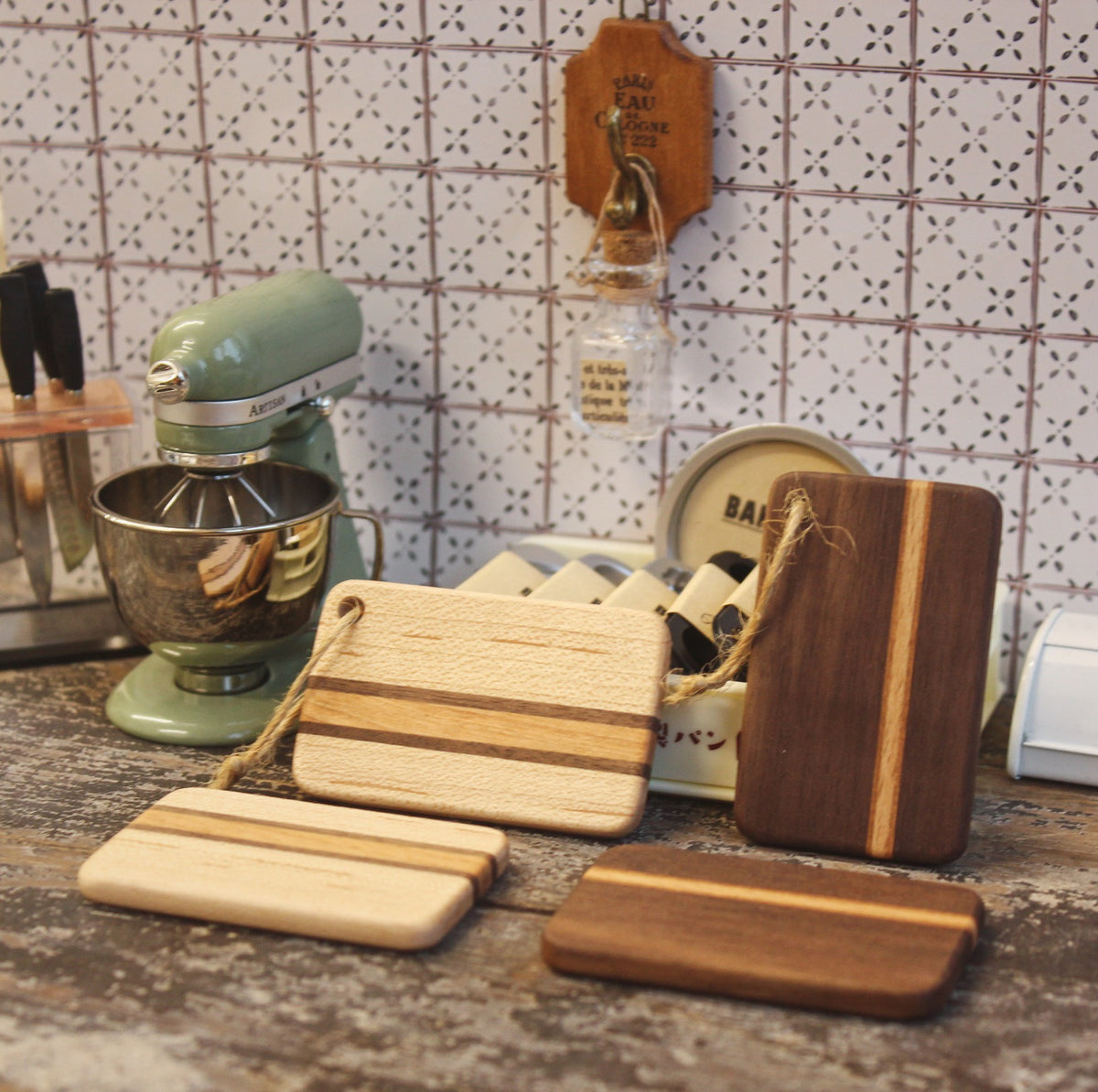 Miniature Solid Wood Plywood Small Tray for 1:6 Scale Dollhouse