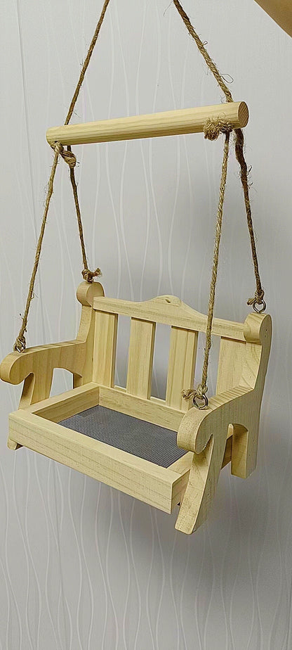 1:6 Scale Hanging Swing Chair For 2 Miniature Dollhouse Garden Antique Cotton Doll Seating