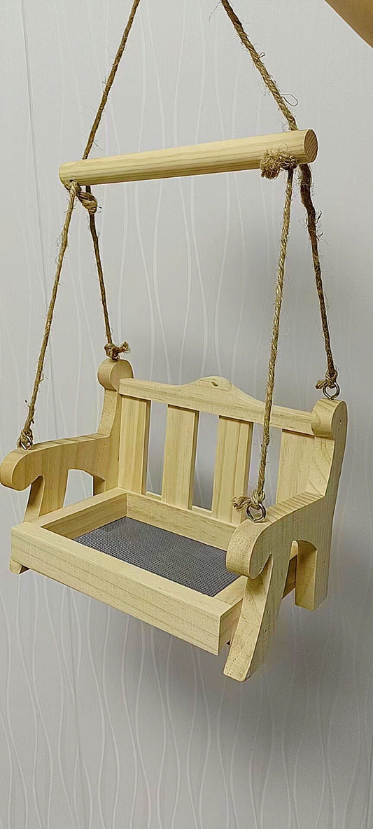 1:6 Scale Hanging Swing Chair For 2 Miniature Dollhouse Garden Antique Cotton Doll Seating
