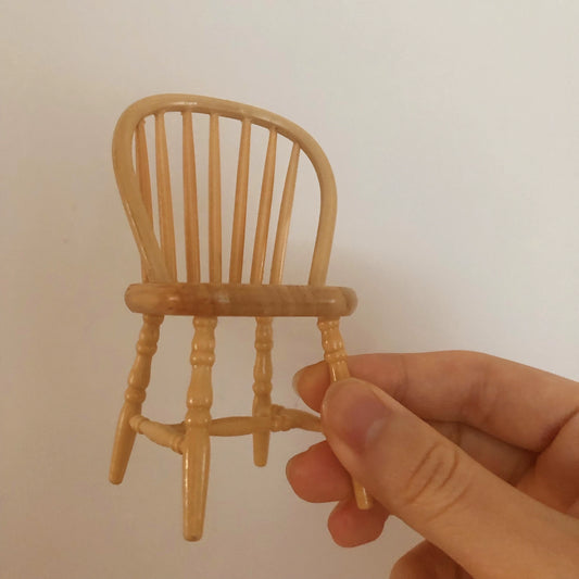 1:12 Scale Miniature Dollhouse Wooden Table And Chair Set For Blythe BJD Dolls