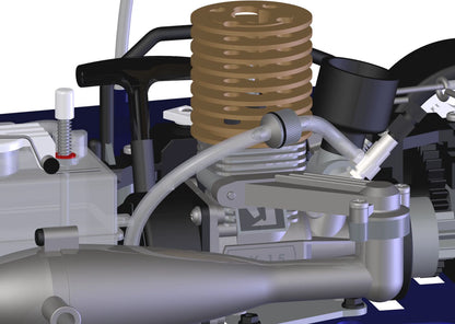 Modèle 3D de voiture de course télécommandée Kyosho Nitro à l'échelle 1:10, données de plan
