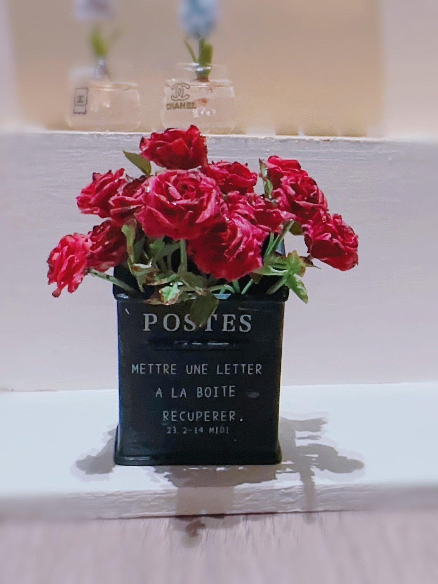 1:6 Scale Dried Rose Bouquet Miniature Floral Arrangement For Blythe Dolls