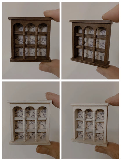 1:6 Scale Miniature Dollhouse Furniture Wall Cabinet Shelf Kitchen Storage Display Miniature Decor