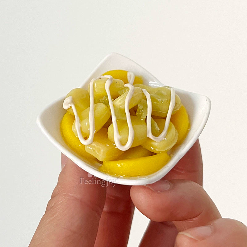 Accesorios para casa de muñecas BJD a escala 1:6, Blythe, té de la tarde, ensalada en miniatura, accesorios para escena, modelo de juego de comida en miniatura, candelabro, silla
