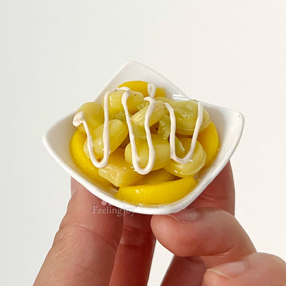 Accesorios para casa de muñecas BJD a escala 1:6, Blythe, té de la tarde, ensalada en miniatura, accesorios para escena, modelo de juego de comida en miniatura, candelabro, silla
