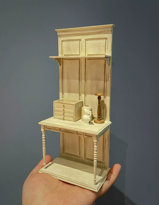 Meuble d'entrée miniature à l'échelle 1:12 pour maison de poupée