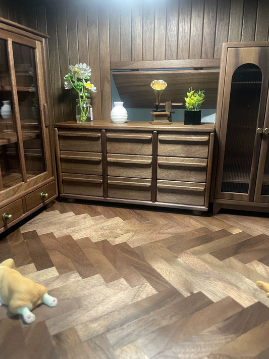 Mueble de madera en miniatura para casa de muñecas BJD a escala 1:12