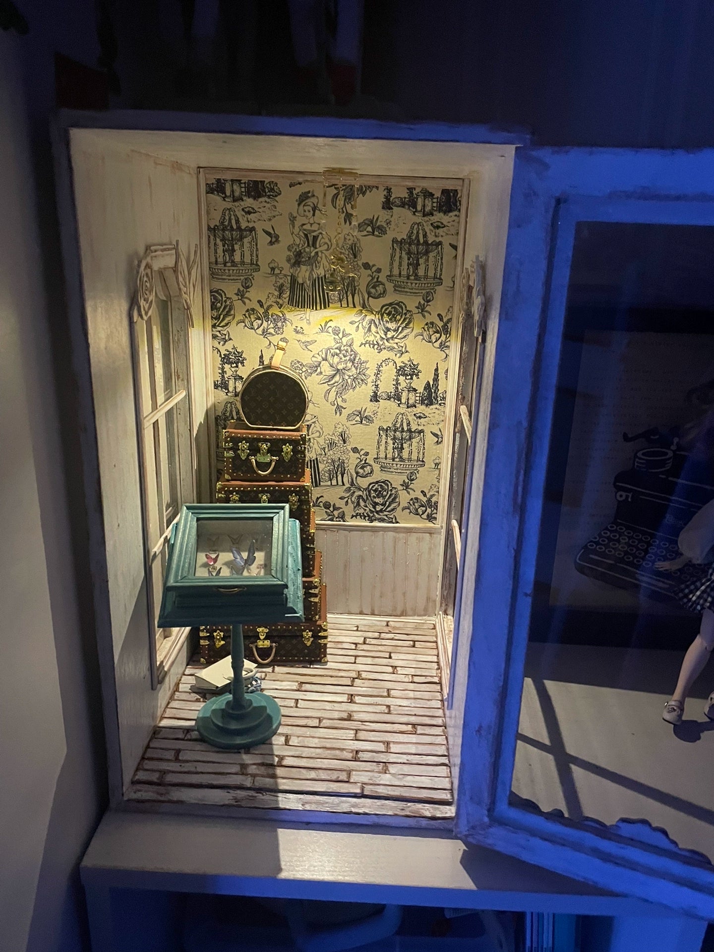 Lámpara de pared de ángel vintage en miniatura a escala 1:6 con luz de techo, iluminación para casa de muñecas en miniatura