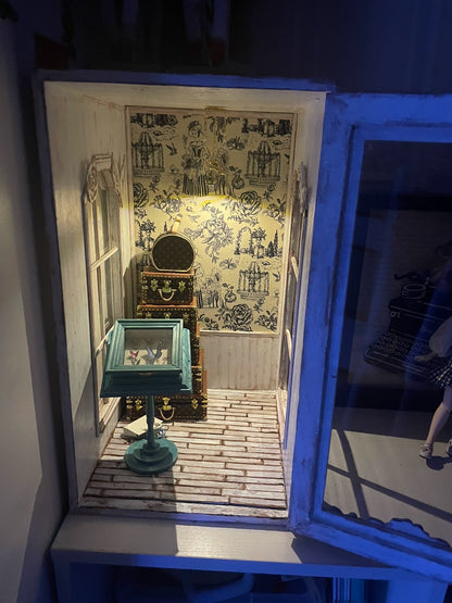 Lámpara de pared de ángel vintage en miniatura a escala 1:6 con luz de techo, iluminación para casa de muñecas en miniatura