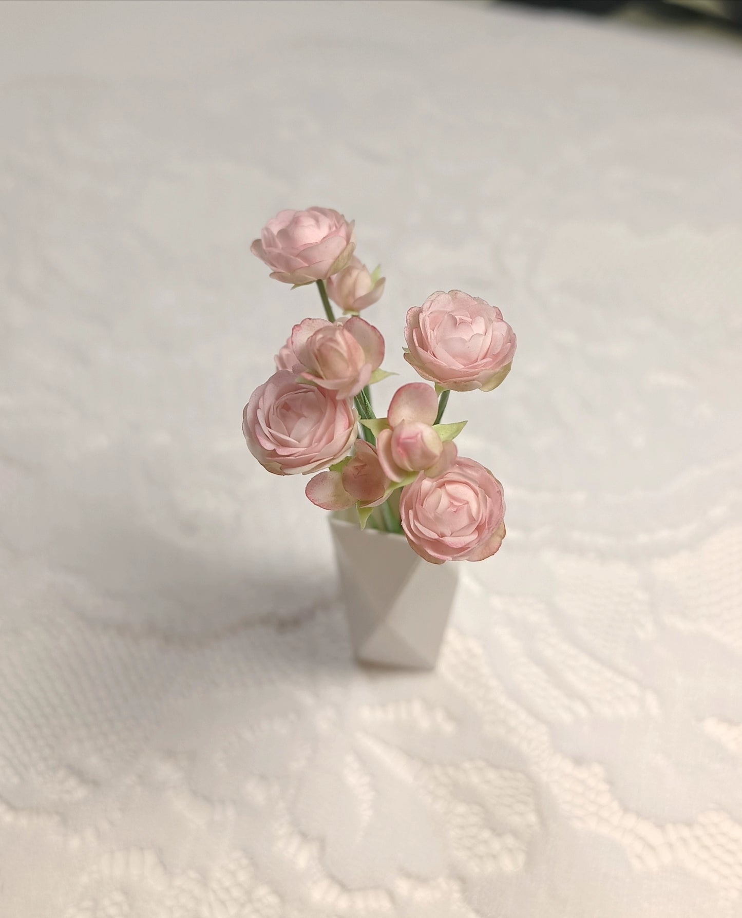1:6 Scale Clay Rose Miniature Flower BJD Blythe Dollhouse Decor