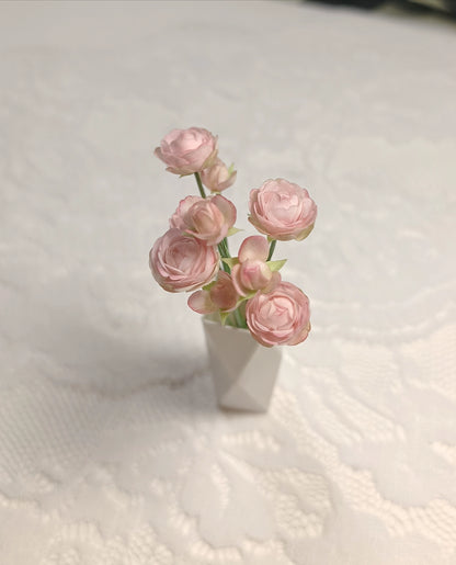 1:6 Scale Clay Rose Miniature Flower BJD Blythe Dollhouse Decor