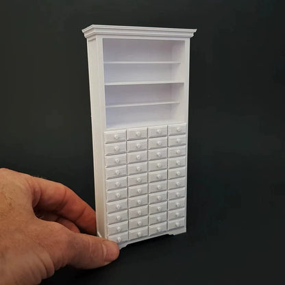 Armoire d'apothicaire miniature à l'échelle 1:12, meubles de maison de poupée miniatures