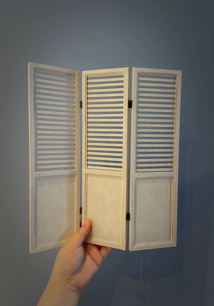 Meubles miniatures pour maison de poupée Blythe, paravent pliable à l'échelle 1:6