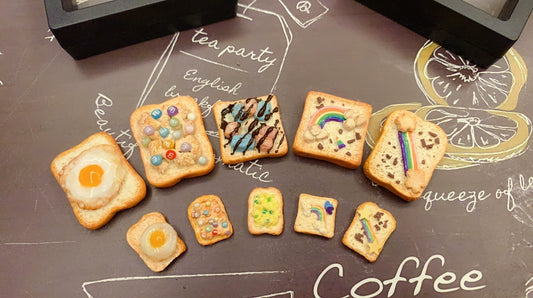 1:12 Scale Miniature Polymer Clay Bread Slices Simple And Detailed Options For Dollhouse Kitchen Decor