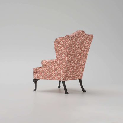 Sillón antiguo en miniatura a escala 1:12, muebles para casa de muñecas en miniatura