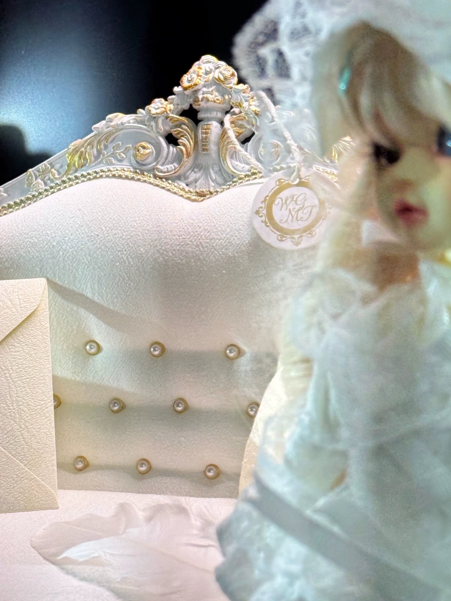 Canapé trois places miniature de style européen à l'échelle 1:3, 1:4 et 1:6, meubles de maison de poupée BJD Blythe