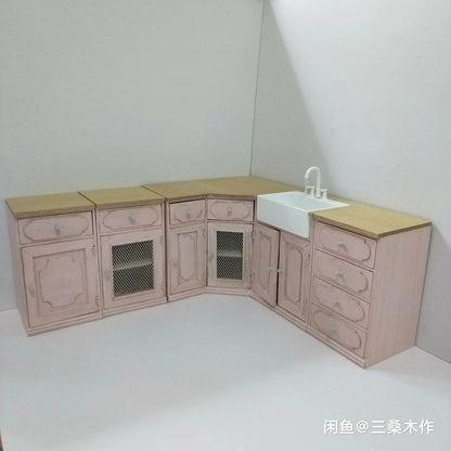 Juego de muebles de cocina en miniatura a escala 1:6 para casa de muñecas BJD Blythe, accesorios para muñecas en miniatura.