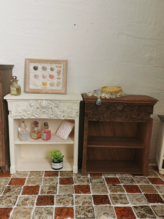 1:6 Scale Vintage Wooden Fireplace Miniature Dollhouse Furniture For Blythe BJD Photography Props