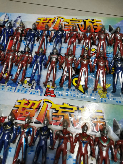 1:12 Scale Ultraman Action Figure Toy Set 48 Pieces 11cm Height Miniature Collectible