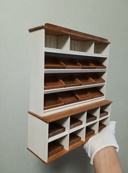 Mueble de pan de madera en miniatura a escala 1:12, mueble vintage para casa de muñecas, accesorio de cocina