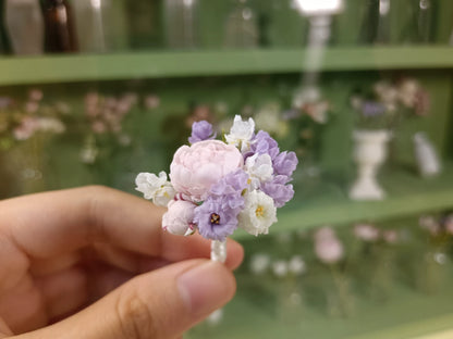 1:6 Scale Miniature Iris Clay Flowers BJD Blythe Dollhouse Decor Accessories