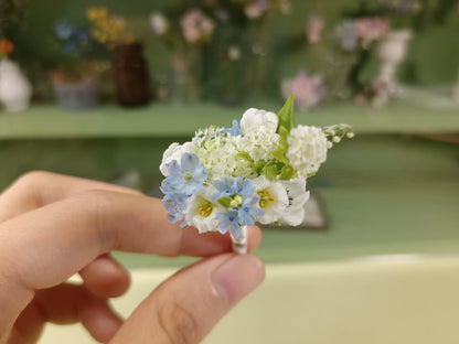 1:6 Scale Blue Star Flower Clay Miniature Floral BJD Dollhouse Decor Blythe Accessory