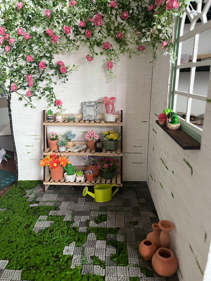 1:6 Scale Miniature Dollhouse Flower Wall Background For Blythe Doll Photography Forest Theme