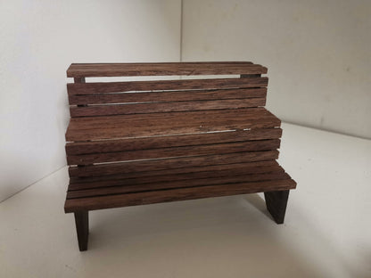 Estante de escalera de madera a escala 1:12, muebles de casa de muñecas en miniatura para exhibición en la sala de estar