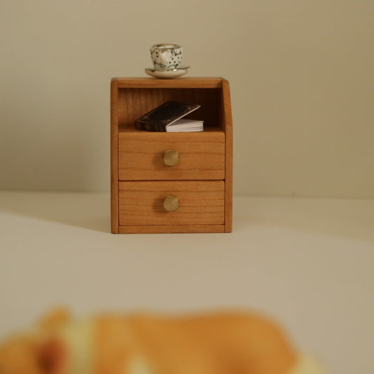 Table de chevet en bois à l'échelle 1:6, meuble miniature pour maison de poupée Blythe BJD Ob11
