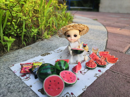 1:12 Scale Miniature Watermelon Fruit Dollhouse Accessory