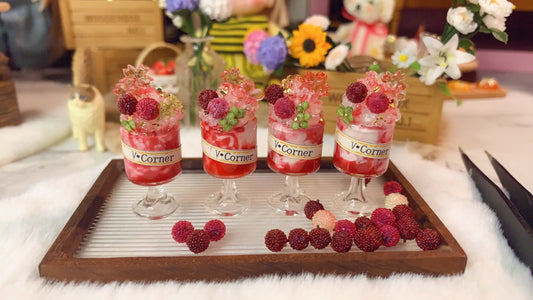 1:12 Scale Miniature Drink Stickers Dollhouse Accessories