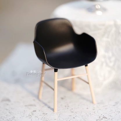 Accesorios para casa de muñecas BJD a escala 1:6, Blythe, té de la tarde, ensalada en miniatura, accesorios para escena, modelo de juego de comida en miniatura, candelabro, silla