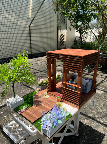 1:12 Scale Miniature Dollhouse Summer Holiday Garden Scene