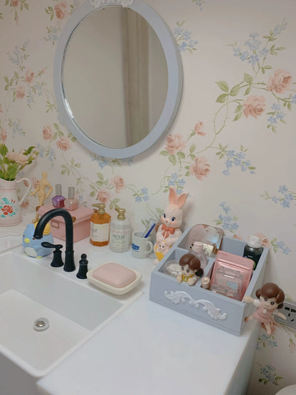 1:6 Scale Miniature Bathroom Set Vanity Sink Toilet Cabinet Dollhouse Furniture For Blythe Ob11