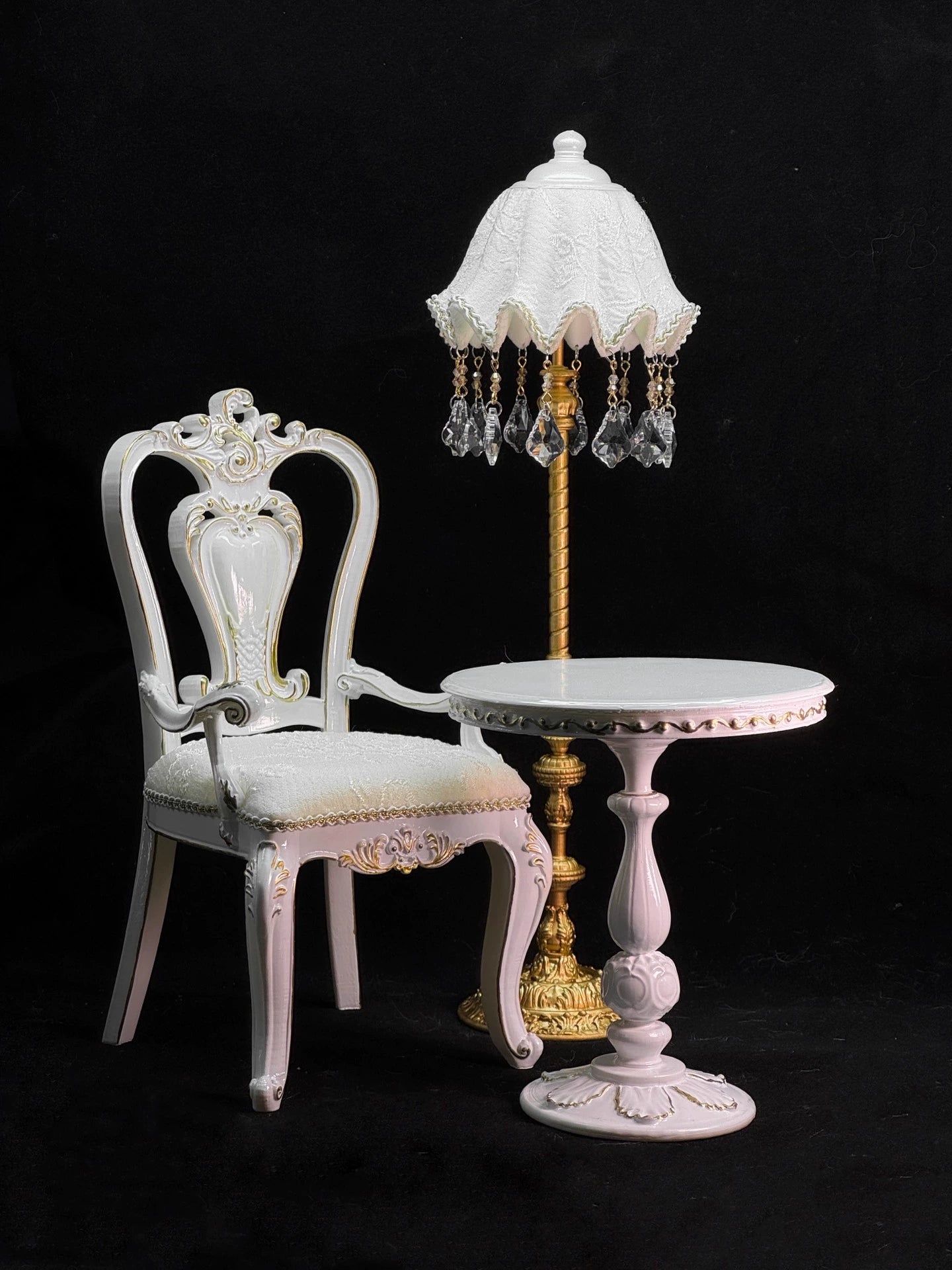 1:3 Scale 1:4 Scale 1:6 Scale BJD Dollhouse Furniture European Classic Wooden Table And Chairs Miniature Dollhouse Accessories