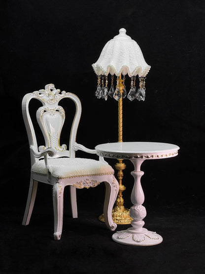 1:3 Scale 1:4 Scale 1:6 Scale BJD Dollhouse Furniture European Classic Wooden Table And Chairs Miniature Dollhouse Accessories