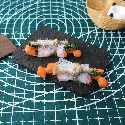 Obra de arte de arcilla de pan de trigo en miniatura a escala 1:12