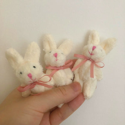 1:6 Scale Jointed Rabbit Bear Miniature Plush Doll BJD Companion
