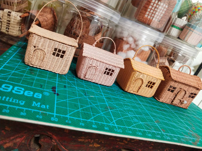 1:6 Scale Miniature Wicker Basket Dollhouse Accessory For Blythe And Ob11 Dolls