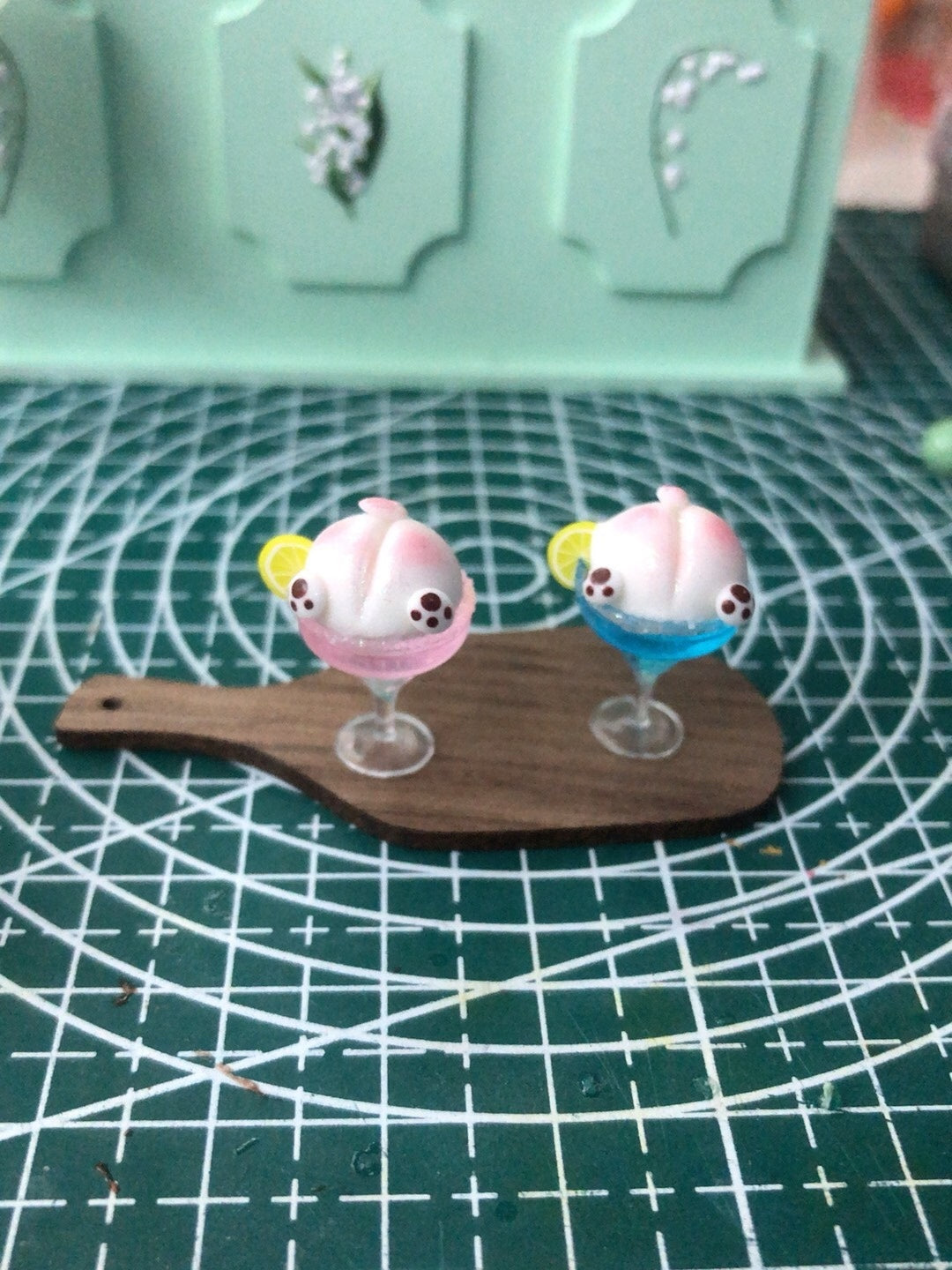Ensemble de boissons miniatures en argile à l'échelle 1:12, accessoire mignon pour maison de poupée