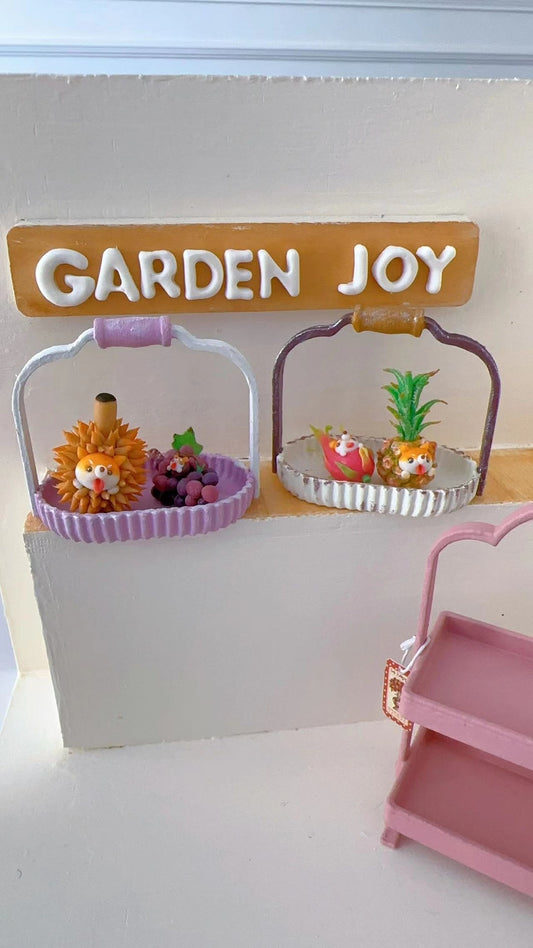 Cesta de postre de hierro en miniatura a escala 1:12, modelo de metal blanco, accesorio para casa de muñecas en miniatura