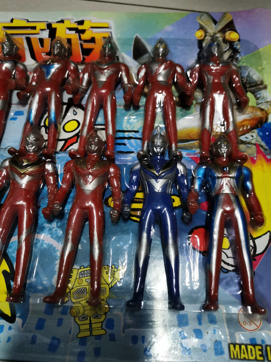 1:12 Scale Ultraman Action Figure Toy Set 48 Pieces 11cm Height Miniature Collectible
