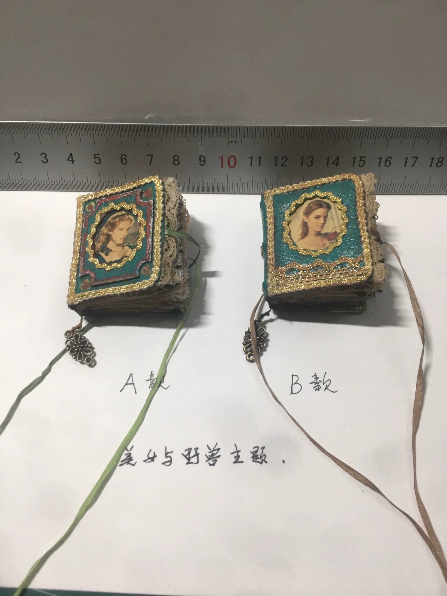 1:6 Scale Miniature Handmade Book Beauty And The Beast Notebook For Blythe Ob11 Dolls