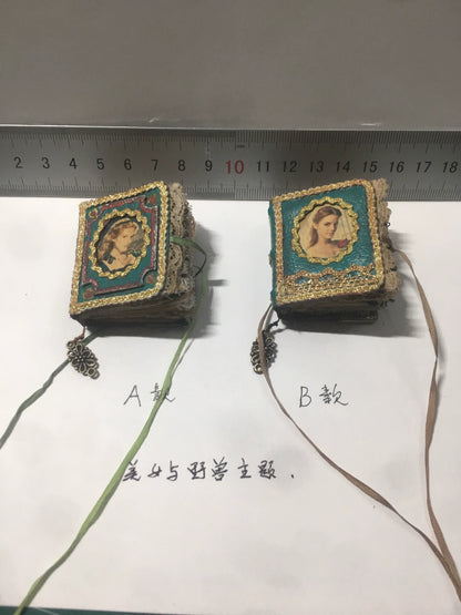 1:6 Scale Miniature Handmade Book Beauty And The Beast Notebook For Blythe Ob11 Dolls