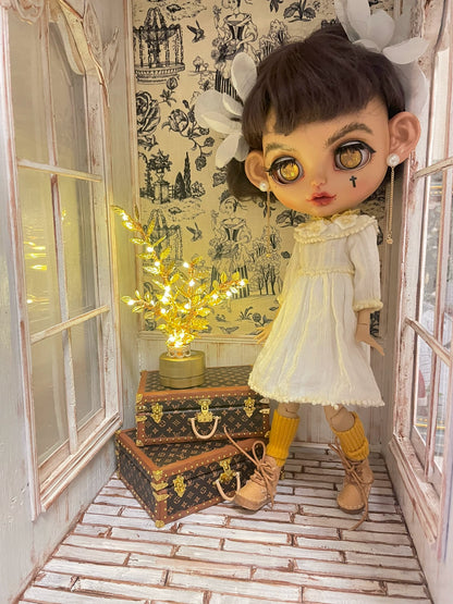 Lampe de table miniature à l'échelle 1:6, meuble pour maison de poupée Blythe
