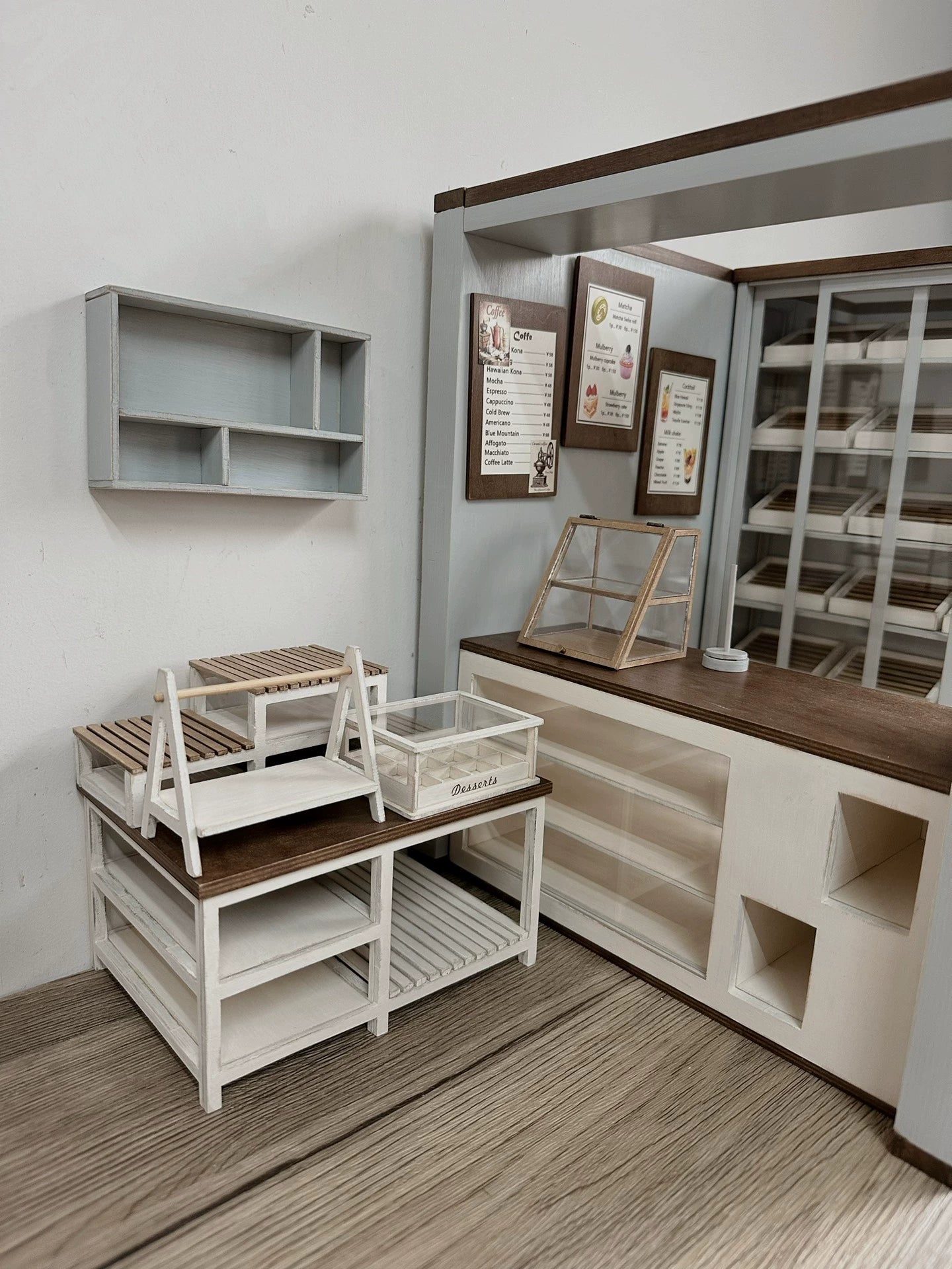 1:6 Scale Nordic Style Miniature Furniture For Blythe And Ob11 Dolls Custom Handmade Wooden Cabinet Living Room Decor