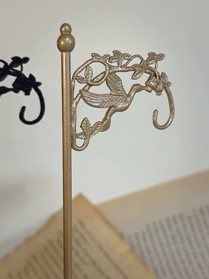 Lampadaire miniature en métal à l'échelle 1:12, accessoire pour maison de poupée
