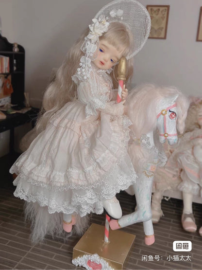 1:6 Scale Blythe Doll Stand Rotating Carousel Miniature Dollhouse Accessory
