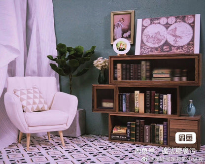 1:6 Scale Wooden Cabinet Miniature Dollhouse Furniture For Blythe And Ob11 Dolls With Multiple Play Options