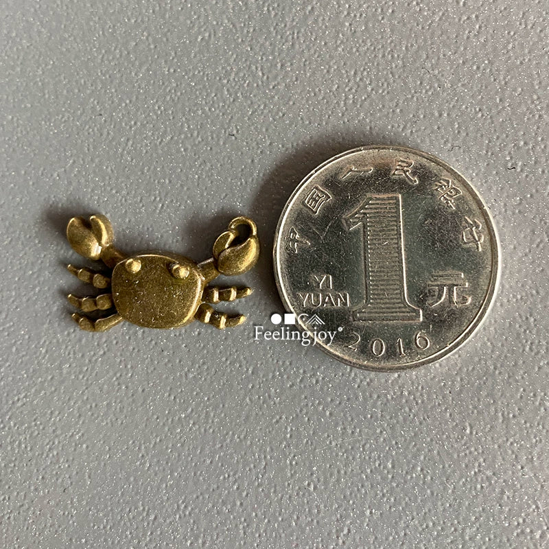 Accessoires miniatures pour maison de poupée, échelle 1:6, en bronze antique, crabe à sept pattes, accessoires de scène miniatures mignons pour poupées BJD